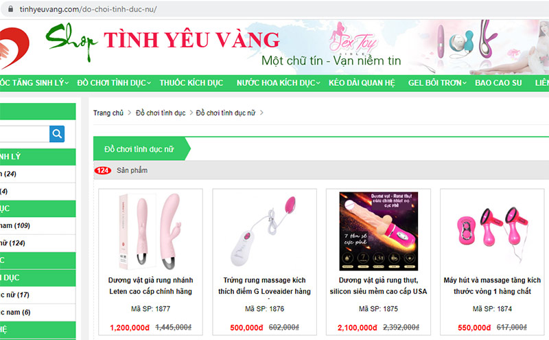 Địa chỉ Website bán Sextoy uy tín