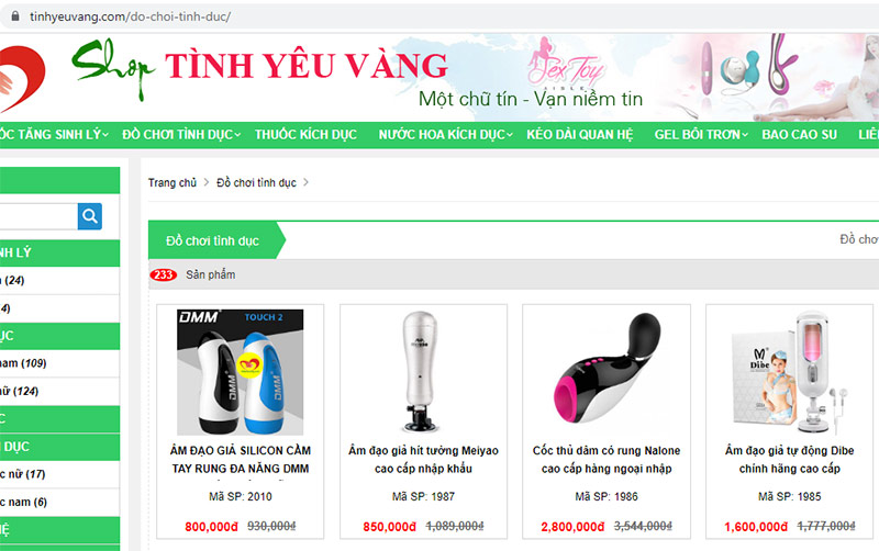 Địa chỉ Website bán Sextoy uy tín