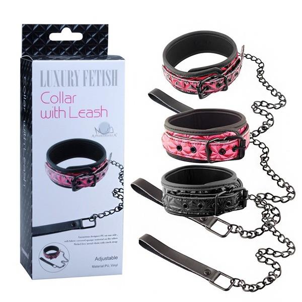 Đồ chơi bondage xích cổ da cao cấp