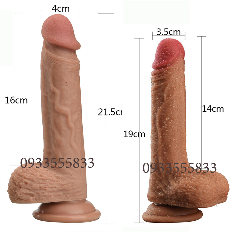 Dương vật giả giống thật size to đẹp da sậm