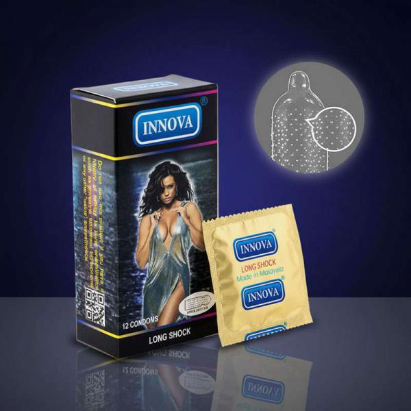 Hộp bao cao su chống xuất tinh sớm Innova Gân & Gai 12c