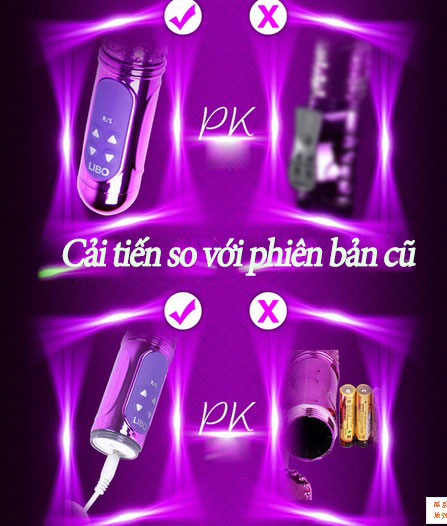 Dương vật giả đa năng ngoáy thụt đèn LED