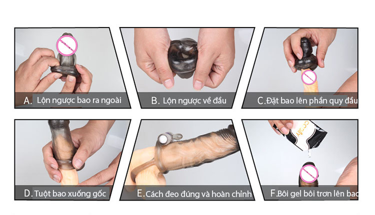 cách dùng bao cao su đôn dên