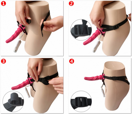 Dương vật dây đeo siêu mềm rung 7 kiểu