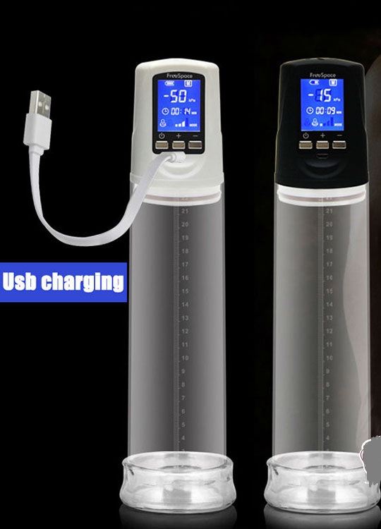 máy tập dương vật bơm hút sạc điện LCD