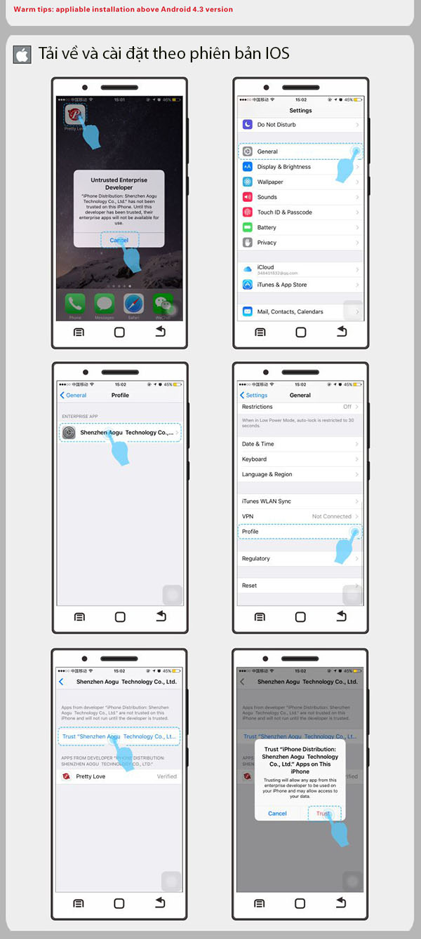 trứng rung kết nối bluetooth